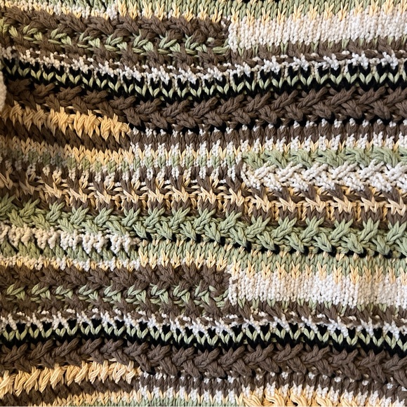 Zara Chunky Knit Ruffled Sleeve Sweater Vest size M Multicolor F1 - Picture 5 of 15